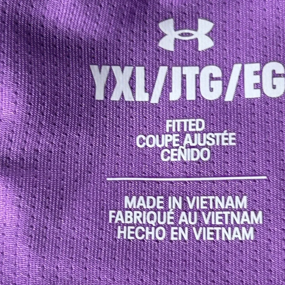 Under‎ Armour Girls YXL Motion Crop Tank Top 2-Pack Purple Pink High Neck NEW